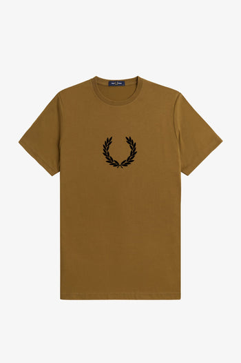 FLOCKED LAUREL WREATH GRA TEE