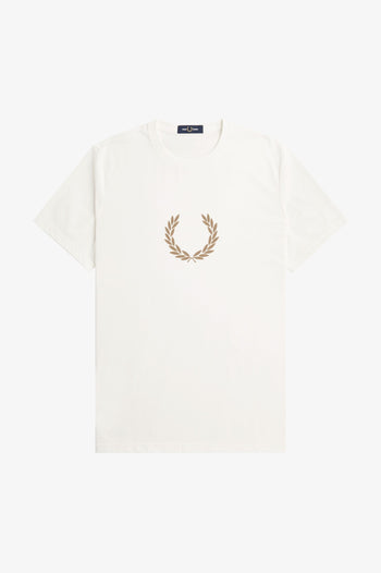 FLOCKED LAUREL WREATH GRA TEE