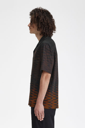 WAVE GRAPHIC REVERE COLLAR SHIRT