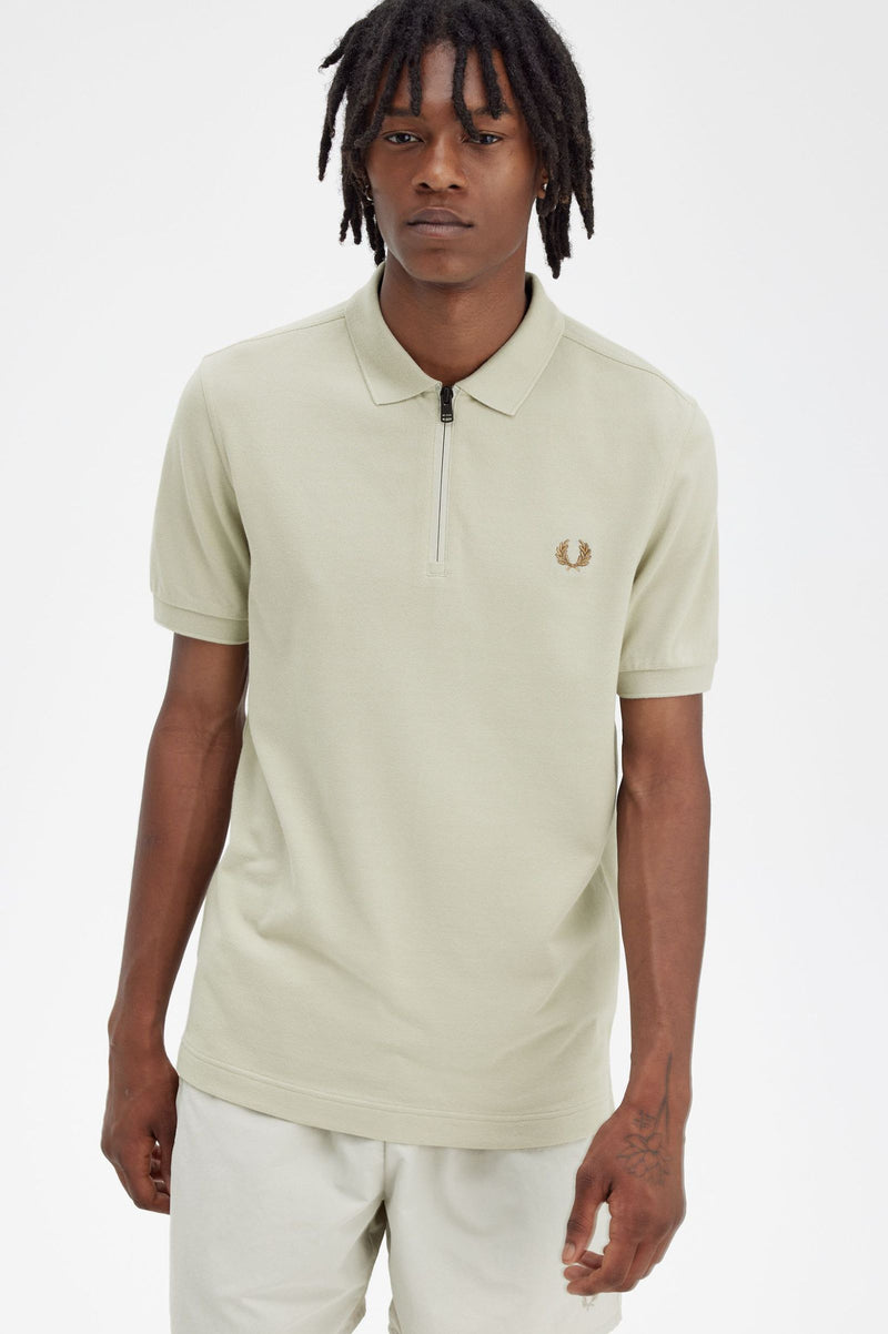 ZIP NECK POLO SHIRT