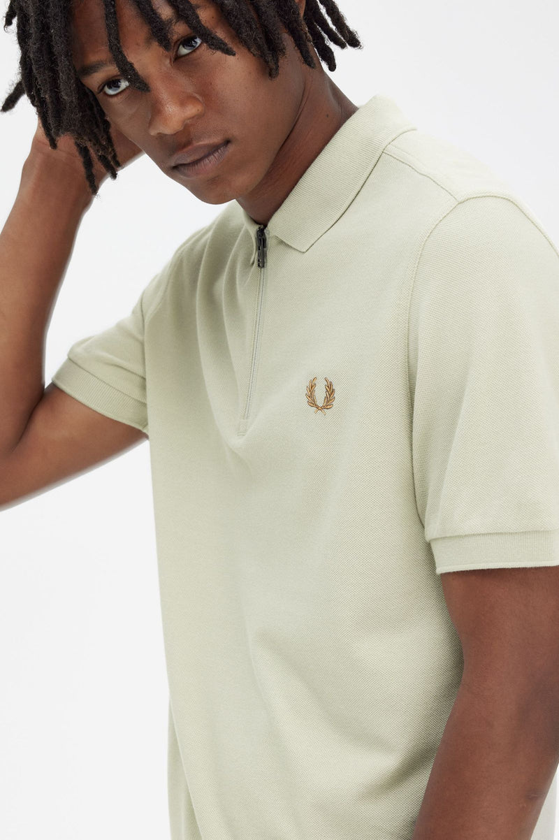 ZIP NECK POLO SHIRT