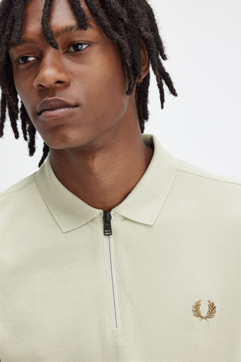 ZIP NECK POLO SHIRT