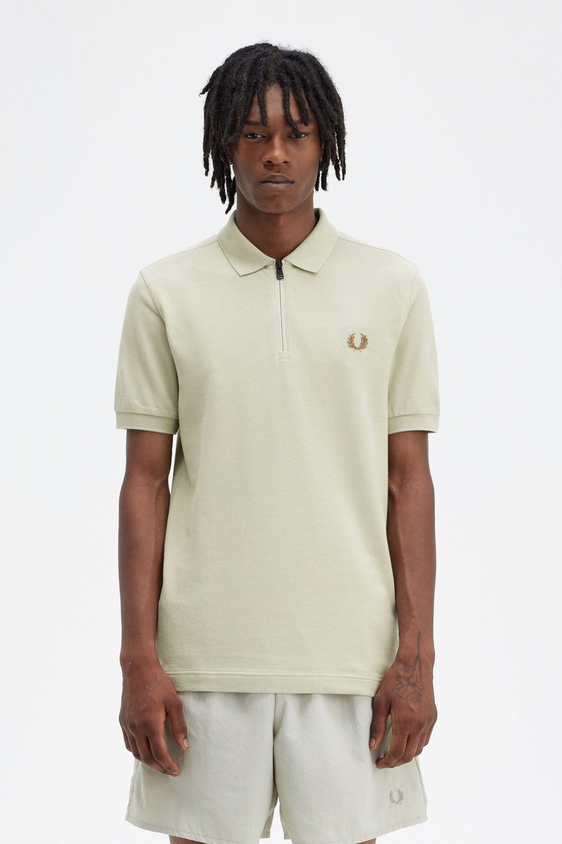 ZIP NECK POLO SHIRT