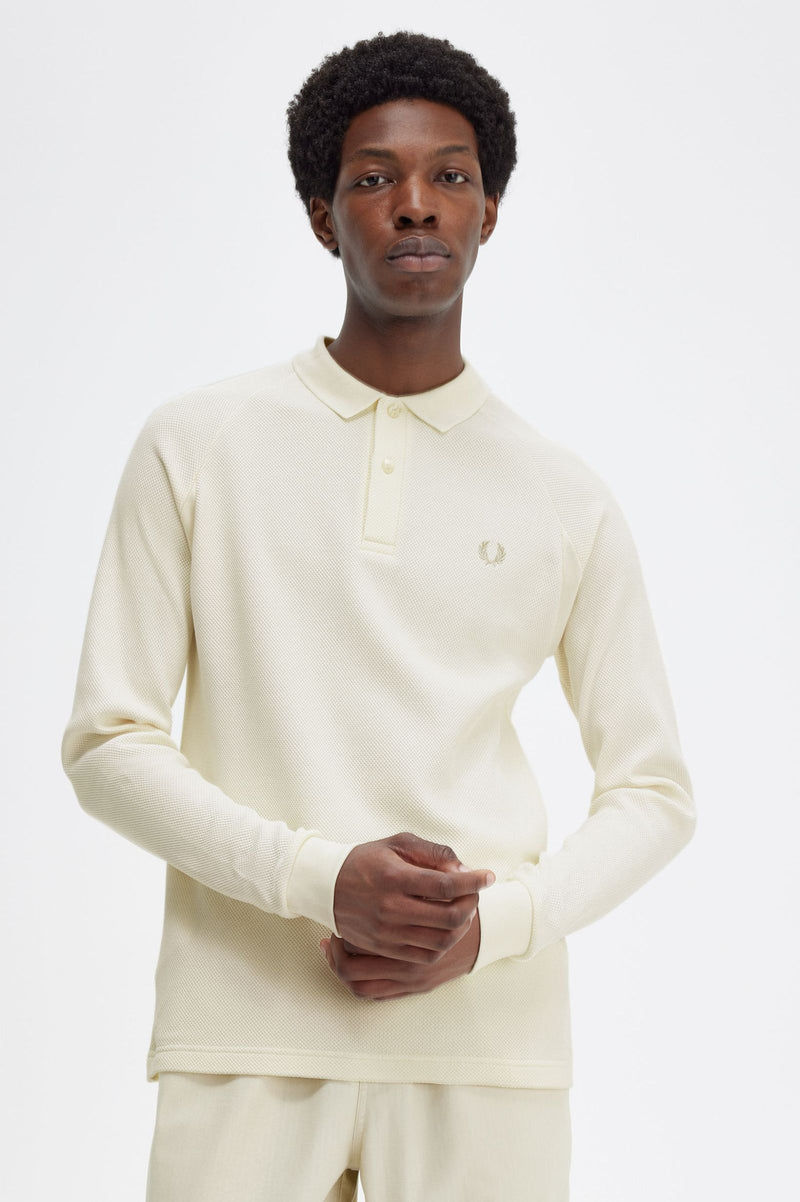 L/S RIB DETAIL POLO SHIRT