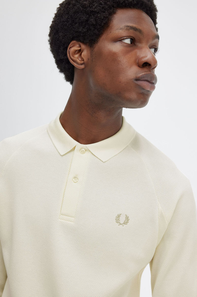 L/S RIB DETAIL POLO SHIRT