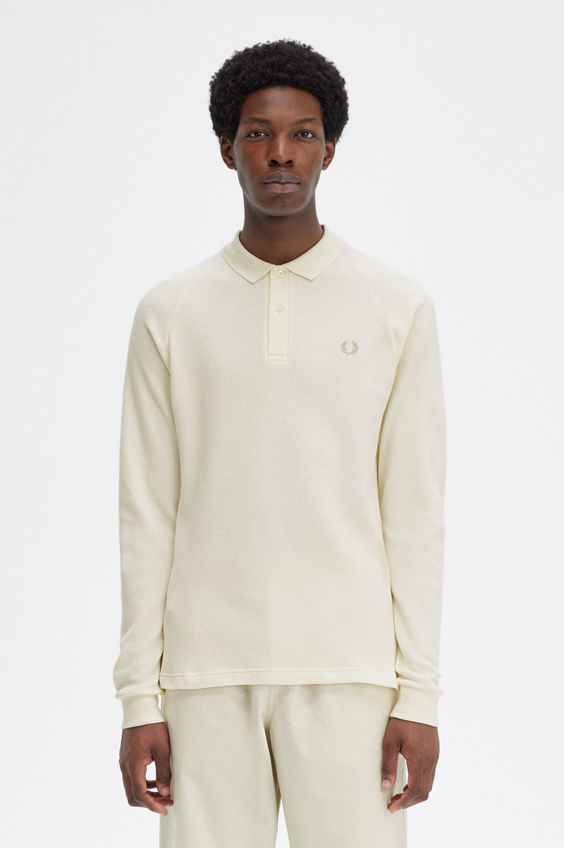 L/S RIB DETAIL POLO SHIRT