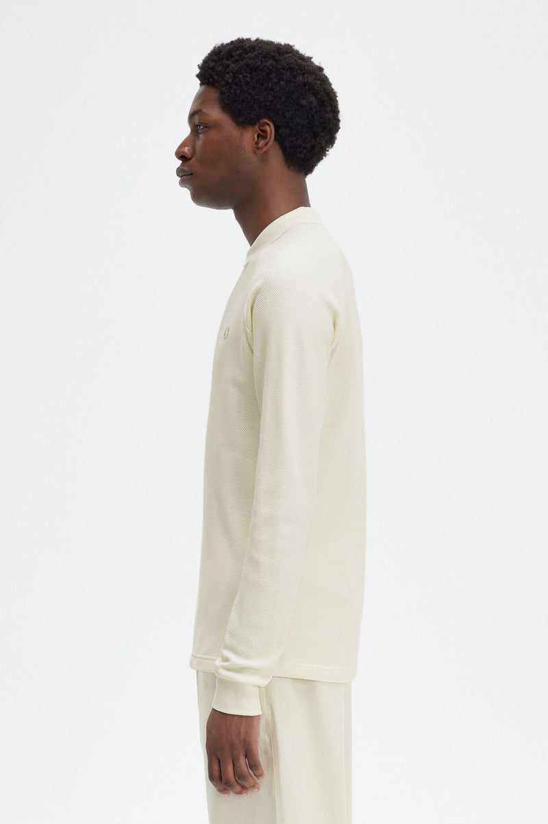 L/S RIB DETAIL POLO SHIRT