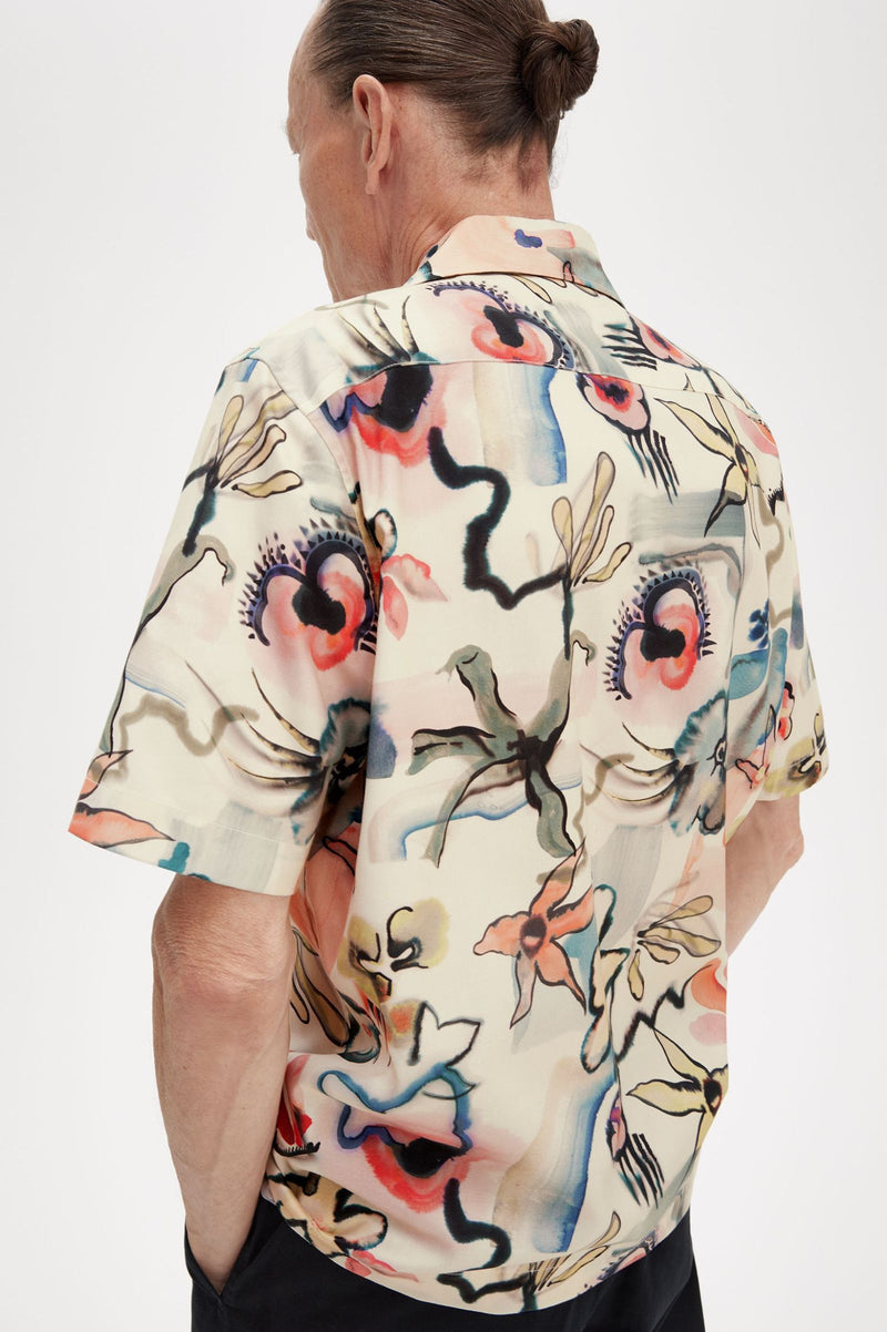 FLORAL REVERE COLLAR SHIRT