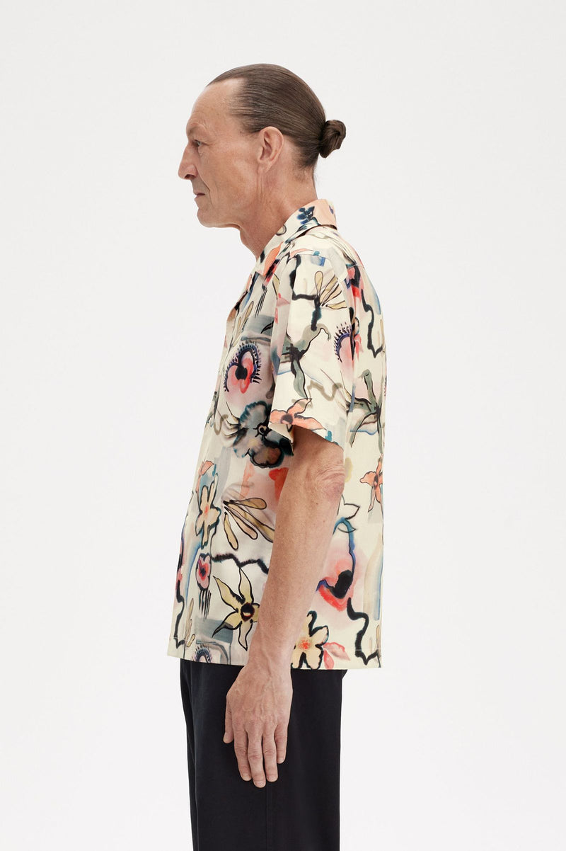 FLORAL REVERE COLLAR SHIRT