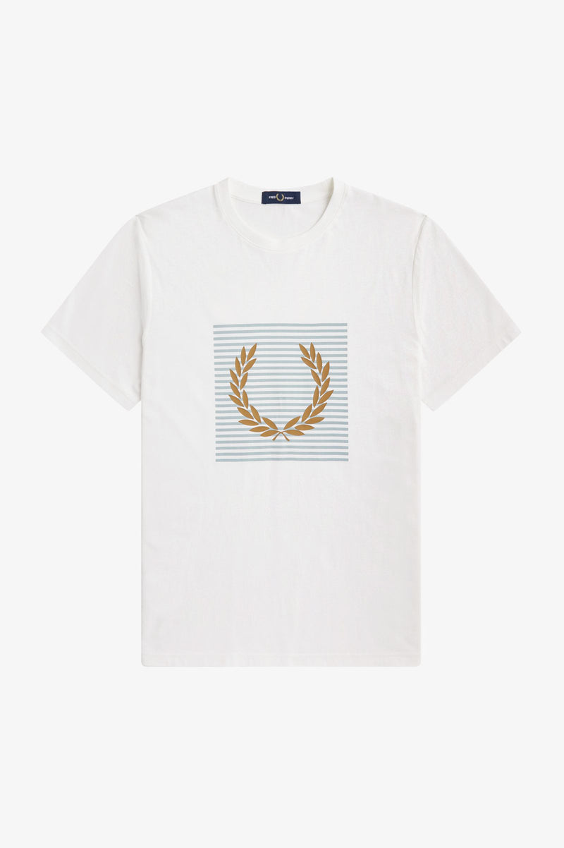 STRIPED LAUREL WREATH T-SHIRT