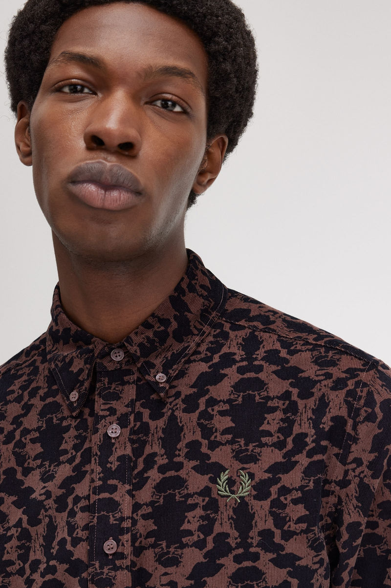 REPEAT PRINT CORDUROY SHIRT