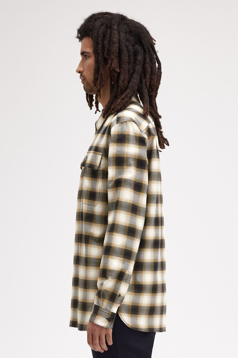 HALF ZIP CHECK SHIRT