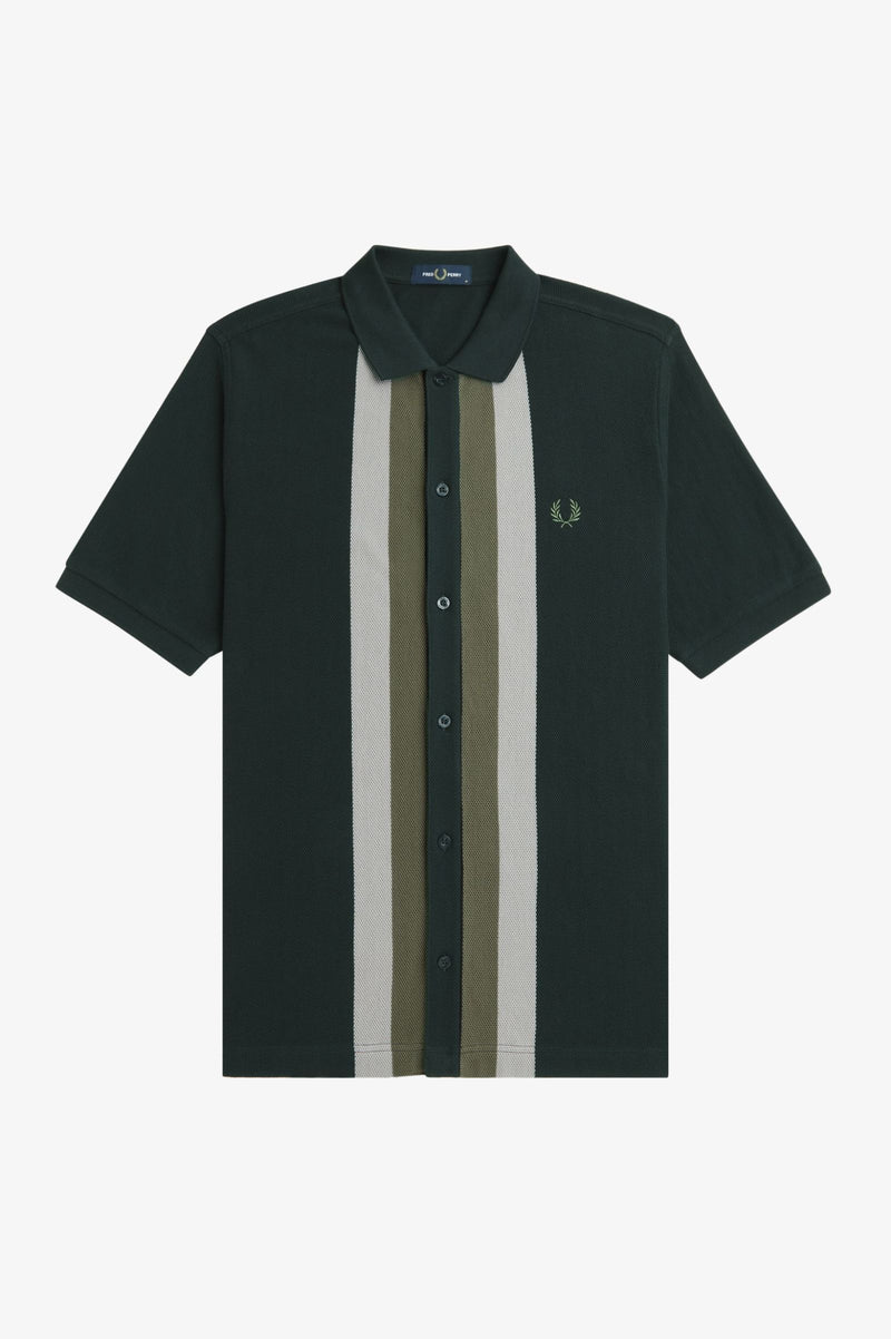 PANELLED BUTTON THROUGH POLO S