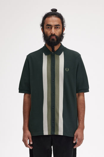 PANELLED BUTTON THROUGH POLO S