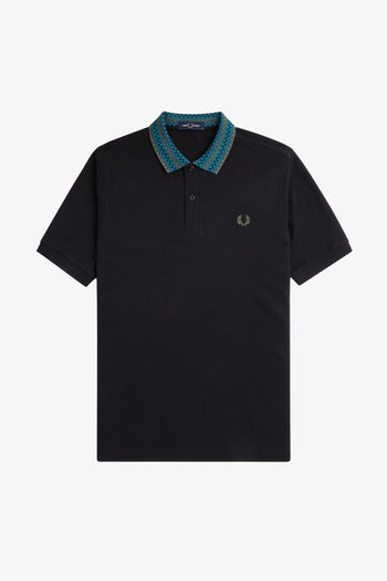 JACQUARD COLLAR POLO SHIRT