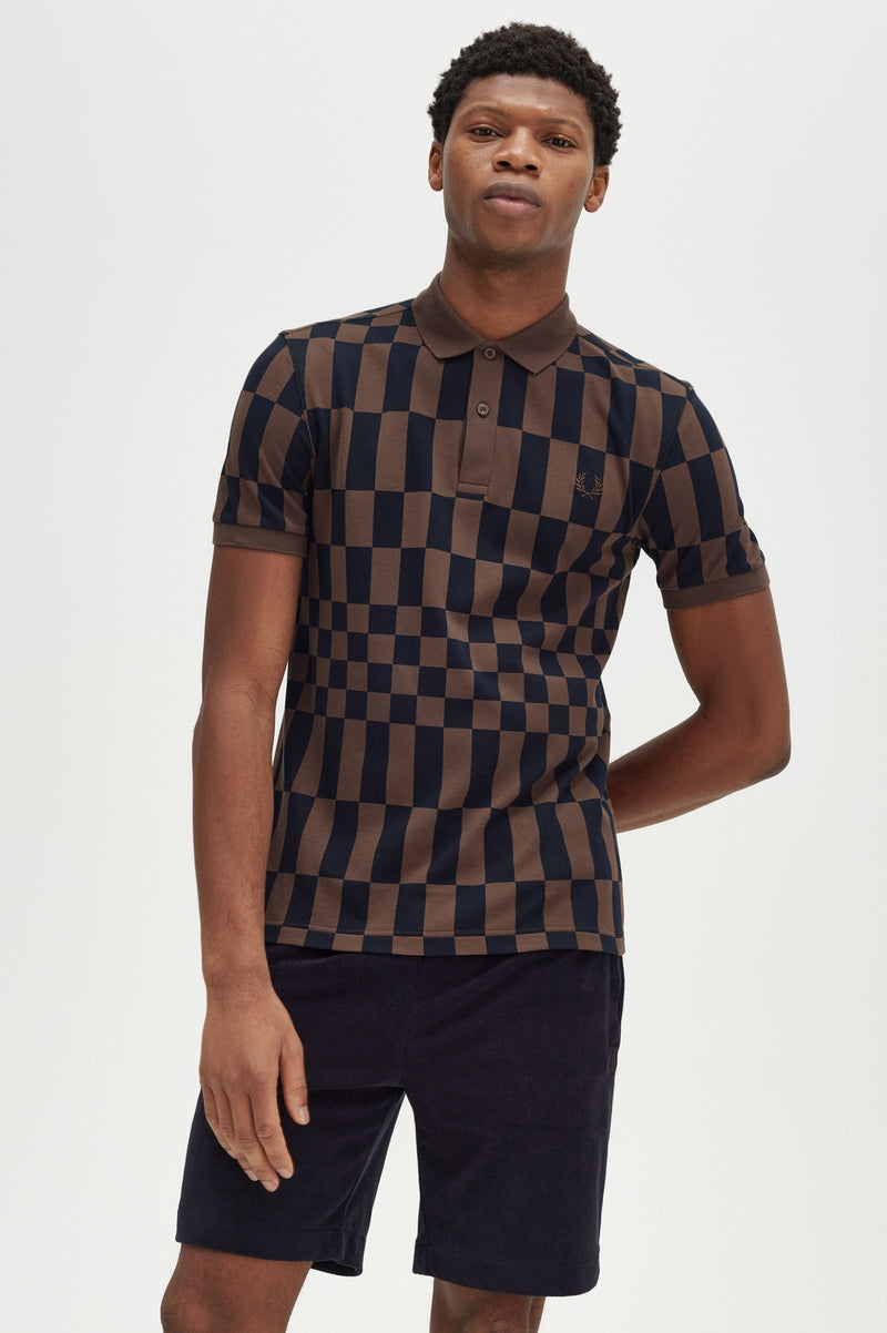 CHEQUERBOARD PRINT FP SHIRT