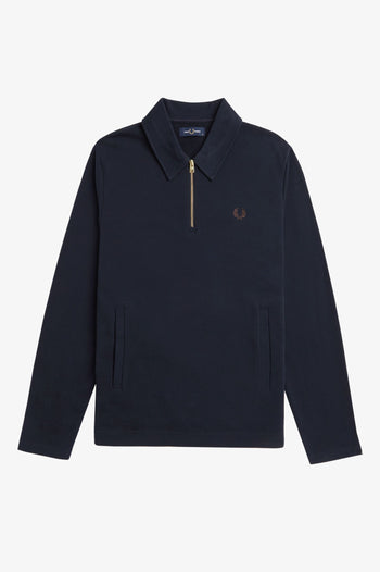 HALF ZIP SMOCK SWEATSHIRT