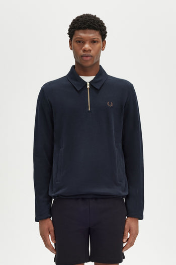 HALF ZIP SMOCK SWEATSHIRT