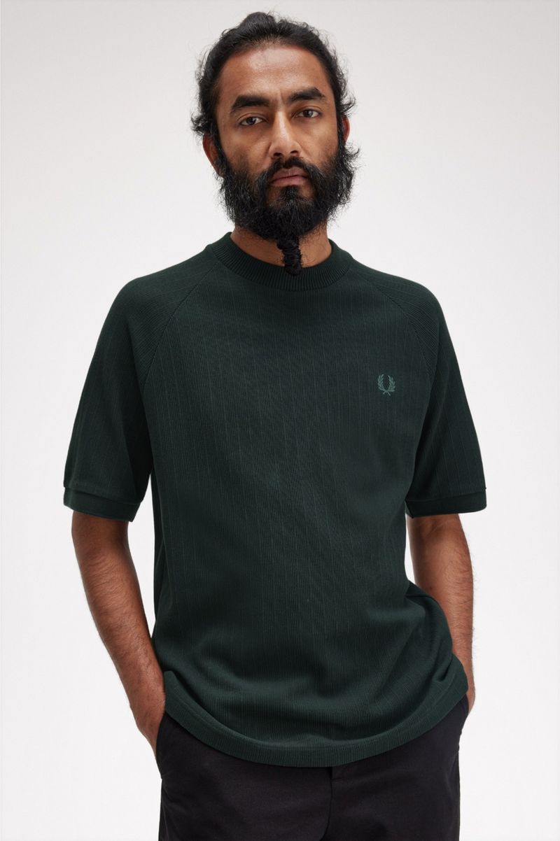 RIBBED RAGLAN SLEEVE T-SHIRT