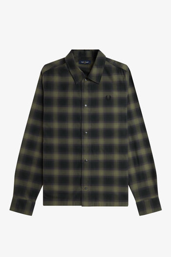 BLURRED TARTAN OVERSHIRT