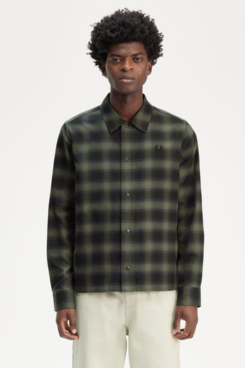 BLURRED TARTAN OVERSHIRT