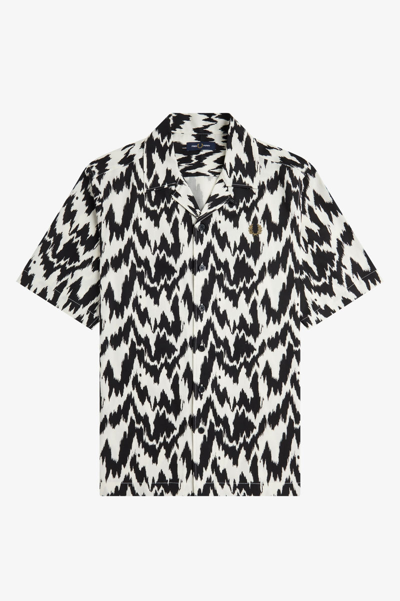 ANIMAL PRINT REVERE COLLAR SHI