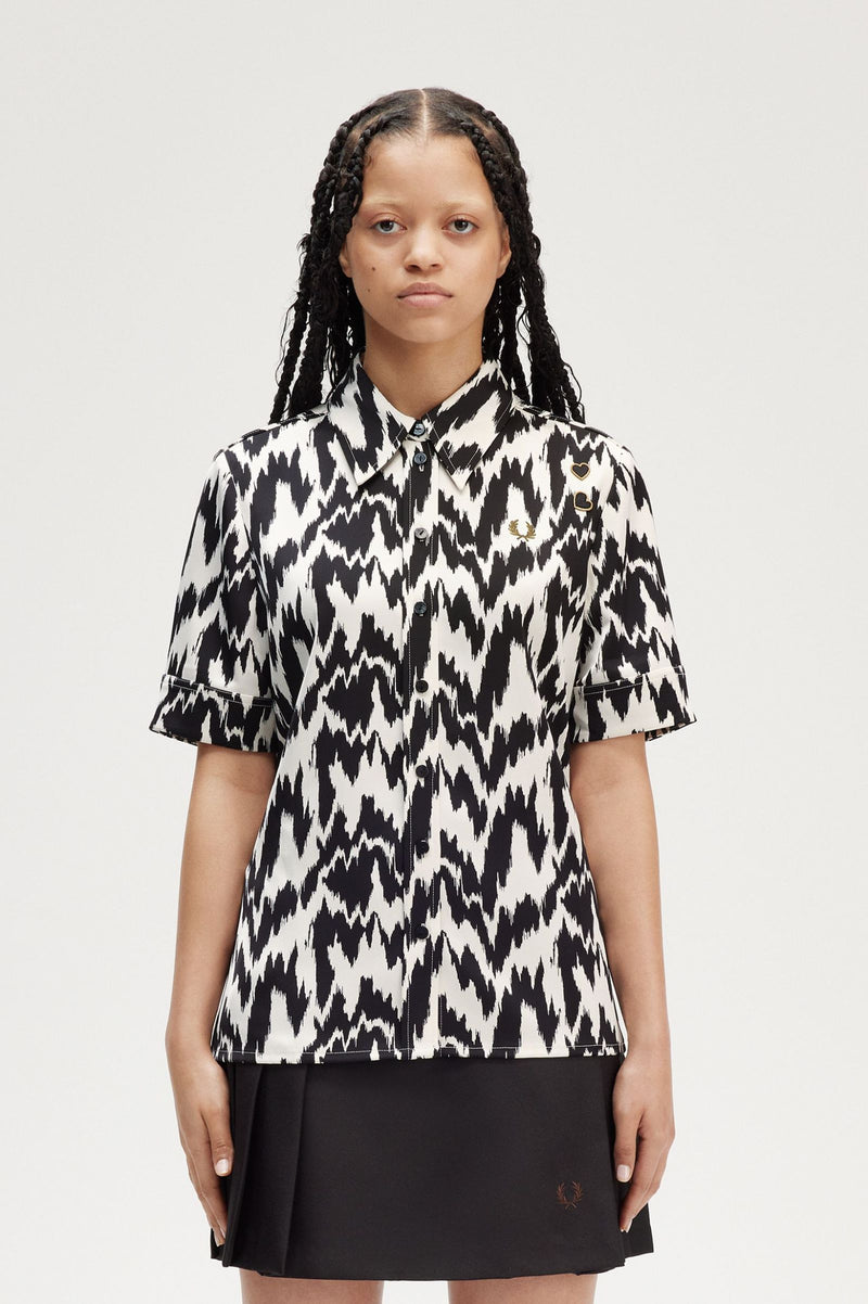 ANIMAL PRINT SATIN SHIRT