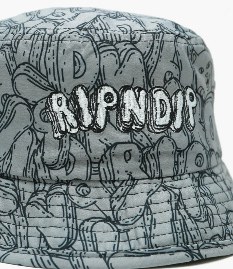 RIPNDIP BUBBLE BOOBLE ALL OVER PRINT BUCKET HAT – 707